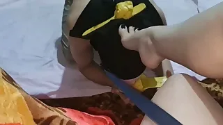 Watch Cuckold Husband Licking and Worship My Feet video