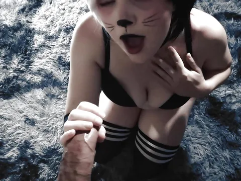 Cat girl with sexy big