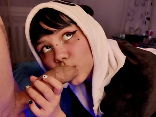 I will play with your foreskin and then swallow your cum