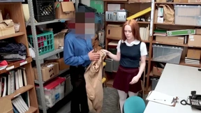 Ella Hughes, a redheaded teenager, gets penetrated by a large penis in this video.