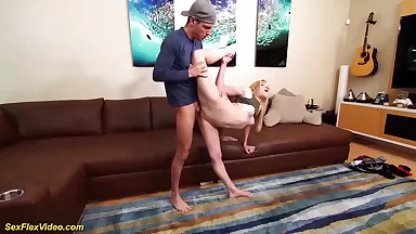 Flexible teen Kati Kush gets her tight cunt smashed hard