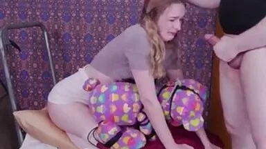 Brutal face fucking, rimjob punishing for crying slave girl