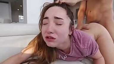 Tiny Teen Girlfriend Bambi Brooks Consoles Her Boyfriend Bruno Dickemz
