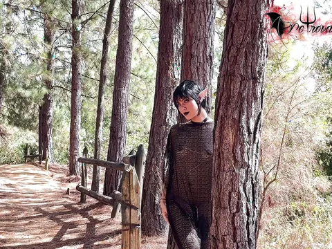 Masturbating gothic elf