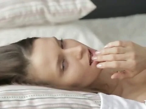 Sweet beauty Nika plays with her pink pussy