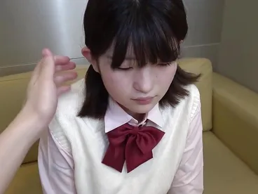 An Asian girl with a cute face has sex with a man, showcasing intense passion.