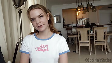 Hot Tiny Teen Ginger Step Daughter Fucks Step Dad So She Can Go Out With Her Friends